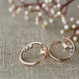 Boucles d’oreilles en or et diamants, collection L'O